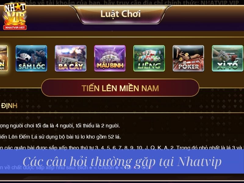Các câu hỏi thường gặp tại Nhatvip