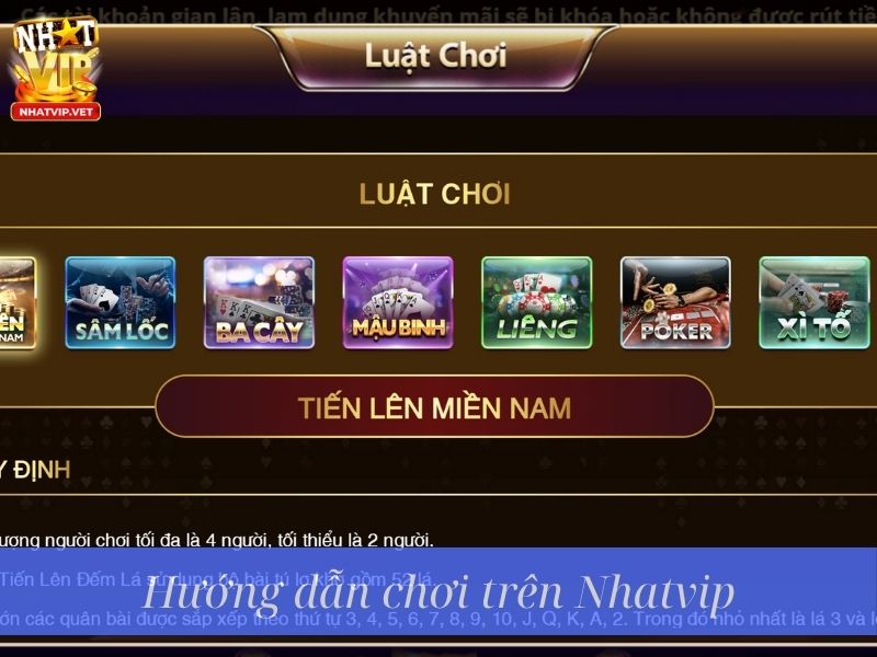 Hướng dẫn chơi trên Nhatvip